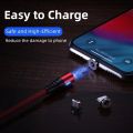 360 Degrees Blind Magnetic round Magnetic Streamer Charging Cable for Android iPhone Typec Magnetic. 