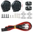 For 1/10 Rc Crawler Car Trax Trx4 Axial Scx10 D90 Trx6 Three-dimensional Ipf Square Light Hella Round Light Spotlight Dome Light. 
