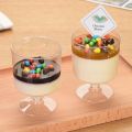 10PCS 5 oz Mini Dessert Cups with Spoons Small Dessert Cups Plastic Footed Wine Glasses for Serving Trifles, Appetizers. 