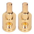 2pcs Audio Cable Reducer 0GA Wire Reducer Terminal Connector Pure Copper Gold-Plated for Car Audio Amplifier Modification. 