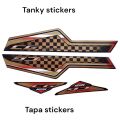 Bike sticker 125 Tanki stickers tapa Stickers  Gold Color stickers for bike 125 Honda Motorcycles 125 stickers full kit complete set for 125cg Motorcycle Honda 125 stickers for Tanki tapa. 