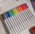 15 pcs dual tip chisel highlighters midliners aesthetic stationary pastel marker highlighter pens. 