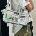 NEW Y2k Japanese Harajuku Shoulder Bag Womens Transparent Ita Bag Girls School Crossbody Bags for Women Female Designer Handbags.