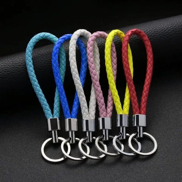 Pack of 2 Fashion Keychain PU Leather Keychain Woven Rop Keychain - Doori Keychain Keyring Keyholder Bag Keychain Cars keyring Bike Keyholder for Boys Keychain and Girls Keychain