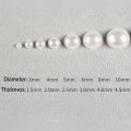 100Pcs and 200Pcs Ivory Half Round Off White Pearls 4mm-10mm Flatback ABS Imitation Glue On Beads Appliques For Nails and Wedding Dresses Decorations DIY accessories an othr. 