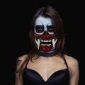 Japanese Samurai Oni Demon Mask Cosplay Horror Prajna Hannya Evil Killer Thicken Plastic Masks Halloween Party Costume Props. 