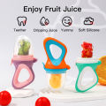 SAIDAH Infant Baby Food Fruit & Vegetable Feeder with Medium Mesh Bag Food Grade Liquid Silicone Yummy Nourishment Feeding. 