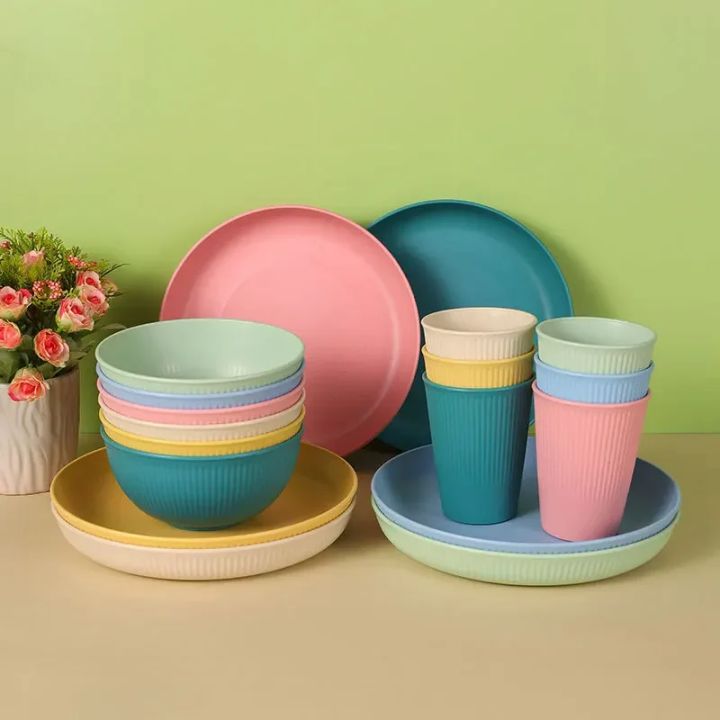 Wheat%20Straw%20Dinnerware%20Set%20Eco-friendly%20Safety%20Plates%20Cups%20Bowels%20Home%20Party%20Tableware%20Set%20Outdoor%20Camp%20Candy%20Colour%20Gift%20-%20Image%203