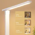 LED Touch Switch White Folding Desk Lamp Bedroom Bedside Study Reading Eye Care Night Lamp USB Plug-in Dimmable White Desk Lamp. 