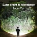 Smiling Shark SD1023 LED Flashlight Torch Light XPE Super Bright Flashlight with Hook Camping Light USB Rechargeable Zoomable. 