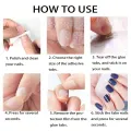 12 Sheets/288pcs Super Sticky Jelly Glue Press-On Nails With Waterproof, Breathable & Traceless DIY Nail Art Glue Stickers. 
