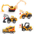 10 In 1 Construction Toys Truck Storage Die-cast Vehicle Transporter Car Set Excavator Dump Truck Digger Backhoe for Kids . 