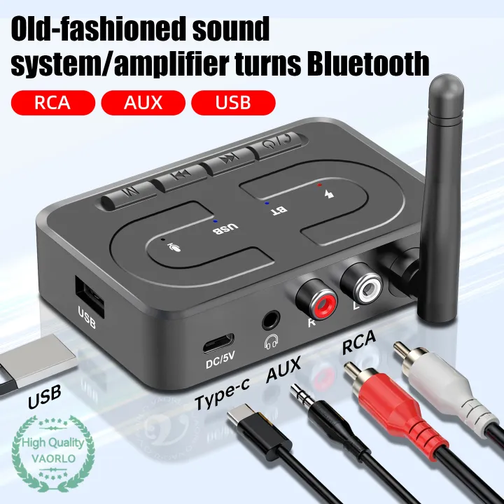 VAORLO%20Bluetooth%206.0%20Audio%20Receiver%203.5mm%20AUX%20RCA%20With%20Mic%20HIFI%20Stereo%20Wireless%20Adapter%20Support%20USB%20U-Disk%20For%20Car%20Speaker%20Amp%20-%20Image%205