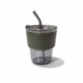 1 pcs mug sleeves reusable clear, iced coffee cup, leather cupsoffee travel mug, glass travel coffee mug, mup with leather, leather glass coffe mug with, 15 oz tumbler, iced coffee cups with lids white color. 