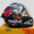 Vega Bolt Octopus Red & Black Helmet.