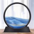 3D Sandscape Moving Sand Art Picture Round Glass Deep Sea Hourglass Quicksand Craft Flowing Sand Painting Office Home Decor Gift. 