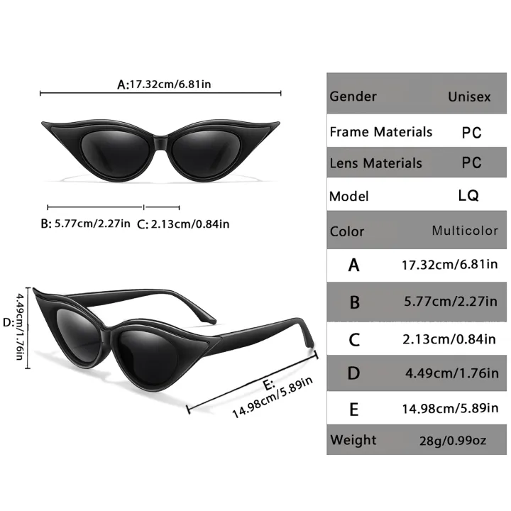 2%20Pairs%20Men%20and%20Women's%20Fashion%20Sunglasses%20Fashion%20Cat%20Eye%20Glasses%20for%20Daily%20Wear%20Shopping%20Selfie%20Party%20Travel%20-%20Image%202