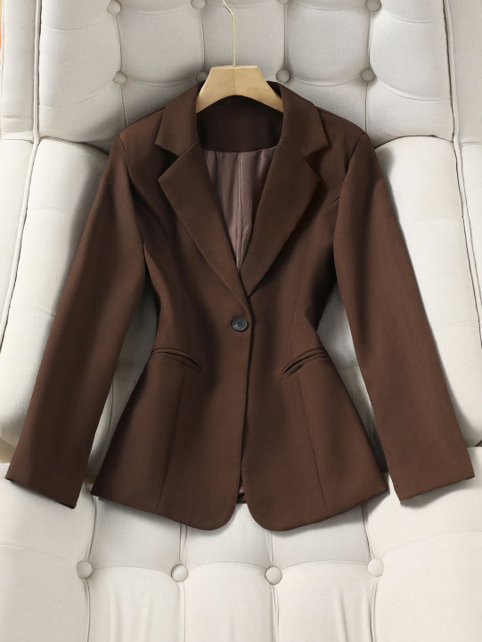 Elegant%20Brown%20Blazer%20for%20Women%20Single%20Button%20Slim%20Fit%20Business%20Commuter%20Suit%20Jacket%20Korean%20Fashion%20OL%20Style%20New%20Spring/Autumn%20-%20Image%206