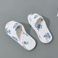 Women Home Slippers Soft Cotton Floral Floor Shoes Antislip Bedroom Slippers Lightweight Couple Slippers Fashion Women Shoes. 