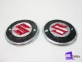 # Logo on the side of the tank fit for Suzuki 125 // fuel tank circle “red” emblem LH & RH (5 cm.). 