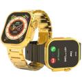 HK 9 Ultra 8 Series Special Golden Eddition Smart Watch Long Battery Timing Highly Functional Smart Watch Connecting To Wear Fit Pro I'd Changing Dial Face.. 