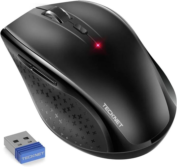 TECKNET Wireless Mouse, 2.4G Wireless Silent Mouse, 4800DPI Optical Computer Mouse