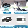 Sun Visor Phone Holder for Car Multifunctional 360° Rotating Sun Visor Cell Phone Holder with IPhone/Samsung/Android. 