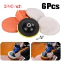 3/4/5 Inch Drill Car Polisher Wool Polishing Machine Wax Pads Car Buffing Pads Sponge Foam Kit for Auto Polishing Sanding Waxing. 