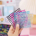 1Sheet 165Pcs 3456mm Rhinestone Stickers Crystal Jewels Stickers Self Adhesive Face Body Gem Stickers DIY Decorative Crafts. 