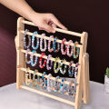 Solid Wood Multi-Layer Bracelet Storage Rack, Necklace and Ankle Chain Trapezoidal Display Rack, Large Capacity Organizing Rack. 