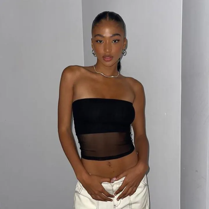 2026%20Women's%20%20Hot%20Girl%20Style%20Black%20Y2K%20Mesh%20Crop%20Top%20Strapless%20Urban%20Style%20Off-Shoulder%20Fitted%20Short%20Tank%20Top%20-%20Image%205
