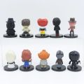 10PCS Horror Icon Action Character Statue Set, Chaqi Jason Voorhees Freddy Krueger Pennywise It, Horror Model Toy for Halloween. 