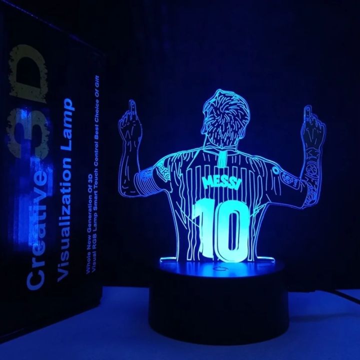 Messi 3D LED Illusion Lamp - Messi Jersey Design | Ideal Gift for Messi Fans |