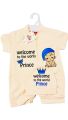 Newborn Baba WELCOM TO THE WORLD PRINCE ROMPER SET 2 Pice for summer stuuff Trending newborn baby outfits for first arrival 0-3 Month’s  Latest newborn babies apparel , Affordable newborn babies fashion newborn babies clothes. 
