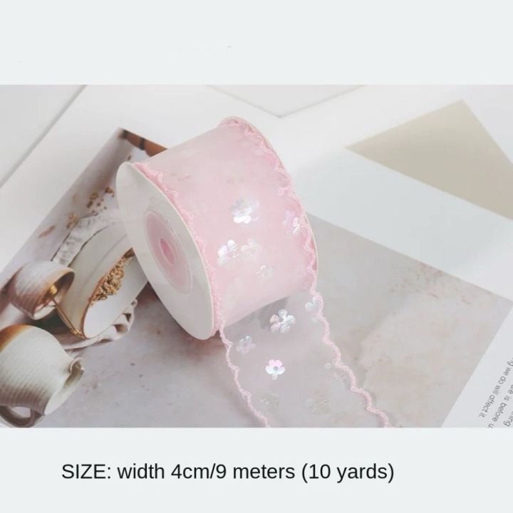 New%2010%20Yards%20Silk%20Ribbon%204cm%20Wave%20Edge%20Pleated%20s%20Packaging%20Material%20%20Wrapping%20Bouquets%20Chiffon%20Ribbon%20-%20Image%207