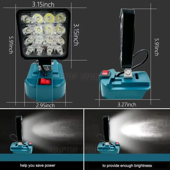 16%20Beads%20LED%20Working%20Light%20Spotlight%20Portable%20Lamp%20Hand%20Lantern%20for%20Makita%20%2014.4V%2018V%20Li-ion%20Battery%20Cordless%20LED%20Flashlight%20-%20Image%205
