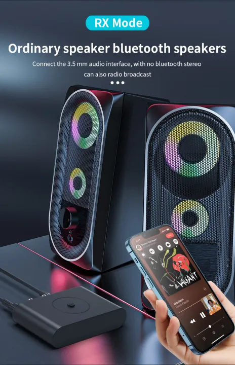 BT5.3%20Bluetooth%20Receiver%20Transmitter%20TX%20RX%20U%20Disk%20RCA%203.5mm%20AUX%20Jack%20Stereo%20Music%20Wireless%20Audio%20Adapter%20For%20Car%20Kit%20Speaker%20TV%20-%20Image%204