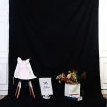 Black Photography Backdrop 7×14 FT – High Density Polyester Studio Background Cloth for Portrait,YouTube Video & Photoshoot.