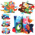 Baby Dinosaur Flipping Book, Sensory Touch Book, Early Development Interactive Baby Cart Soft Toy, Sensory Wrinkle Book.