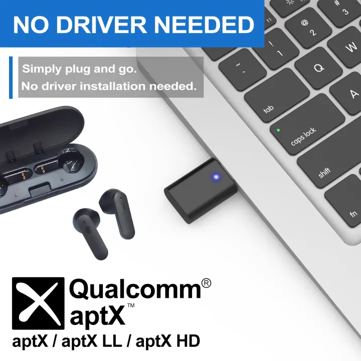 USB-C%20Qualcomm%20AptX-Adaptive%20Bluetooth%205.2%20Transmitter%20for%20PC/Mac/PS5,%20Dual%20Connection%20Audio%20Dongle%20Adapter%20-%20Image%202