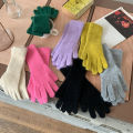 2024 Female Elastic Full Fingers Gloves long Rabbit Wool Gloves Women Winter Mittens  Solid Color Mittens Thicken Warm Gloves. 