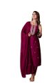Womens Cotton Blend Kurta With Pant Two Piece Embroidered Ethnic Suit Casual Traditional Wear. 
