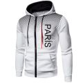 2025 New Arrival Men's Zip-up Hoodie Paris Fashion Print Hooded Sweatshirt Urban Casual Sporty Jogger Outwear Male Autumn Jacket. 