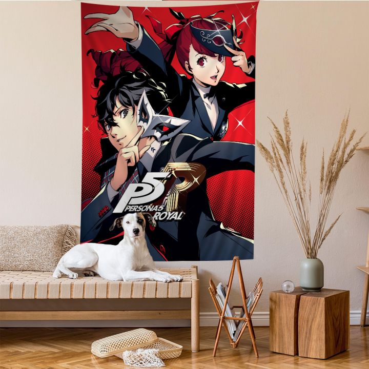Persona Cd Rug P-Persona 5 Tapestry Tarot Hippie Wall Rugs Dorm Wall Hanging Sheets ...