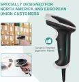 JRHC Handheld 2D Barcode Scanner USB QR Code Scanner Wired Automatic 1D 2D&PDF417 Data Matrix Bar Code Reader Plug and Play. 