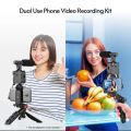 Vlogging Kit All in One Video Making with Tripod Stand, LED light, microphone, Mobile Holder For all Mobile Phone's & DSLR Camera. 