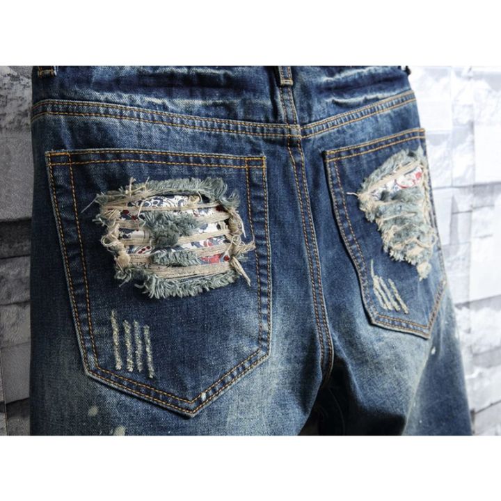 Summer%20Men's%20Knee-length%20Ripped%20Denim%20Shorts%20Hip-hop%20High%20Street%20Slim%20Straight%20Short%20Jeans%20Male%20Retro%20Fashion%20Casual%20Shorts%20-%20Image%205