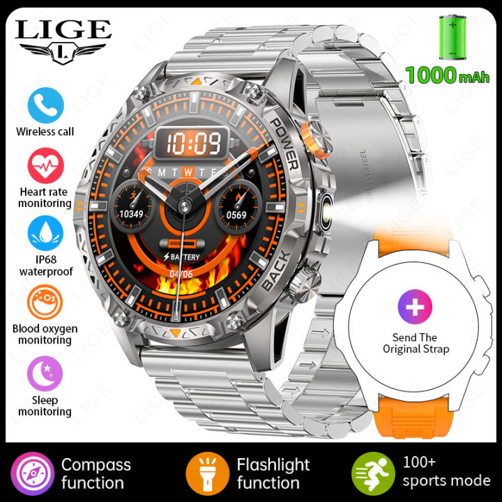 LIGE%20New%20Ultra%201000mAh%20Battery%20Smart%20Watch%20Men%20LED%20Flashlight%20Heart%20Rate%20Health%20Monitor%20Waterproof%20Compass%20Men%20Smartwatch%20Sports%20-%20Image%207