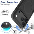 Premium 2IN1 Heavy Armor Magnetic Charging Case for IPhone 17 Air 16 15 14 Plus 13 12 Pro Max Shockproof PC Matte Protect Cover.