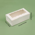 10/20pcs Cake Carriers, Square Box With Lid, White Bread Box With Window, For Pies, Donuts, Muffins, Chocolates.
